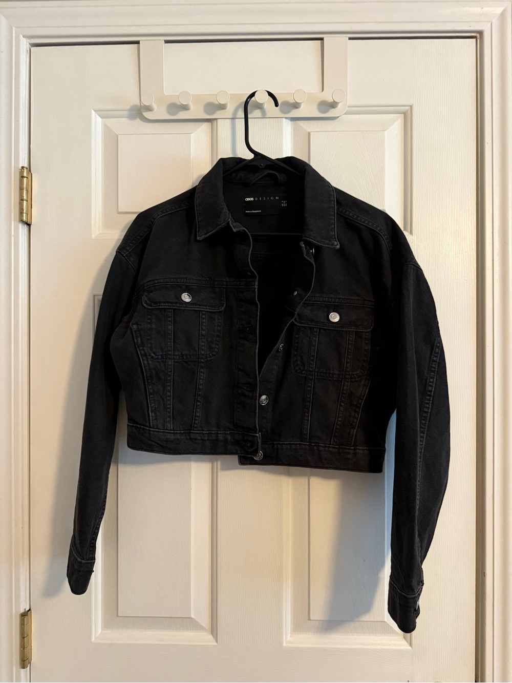 a new day Black Cropped Denim Jacket